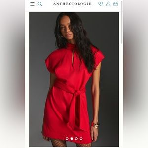 NWT Maeve tie-waist mini-dress M